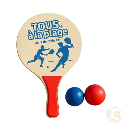 raquette de plage en bois