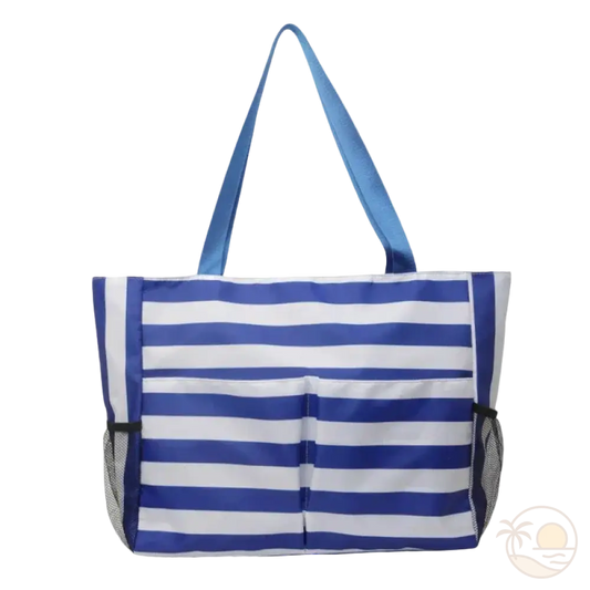 sac cabas de plage bleu