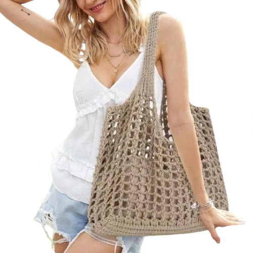 sac de plage boheme beige femme