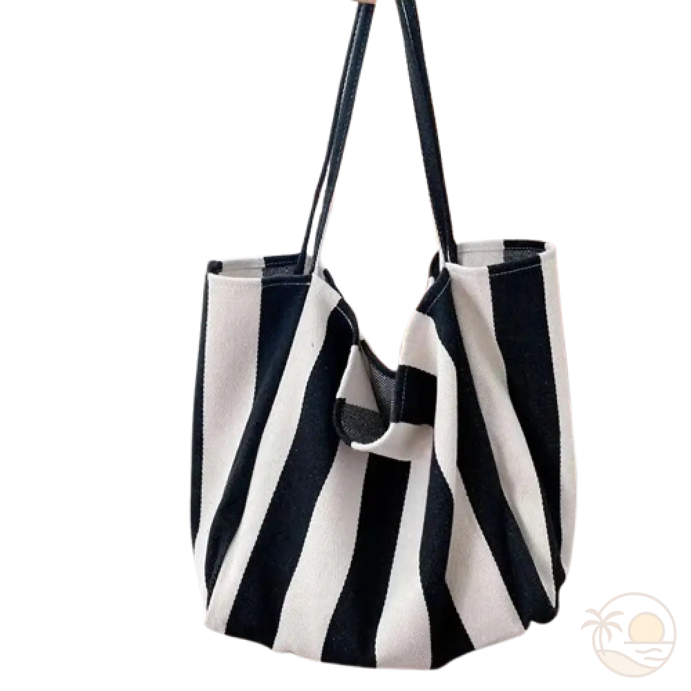 sac de plage en tissu noir