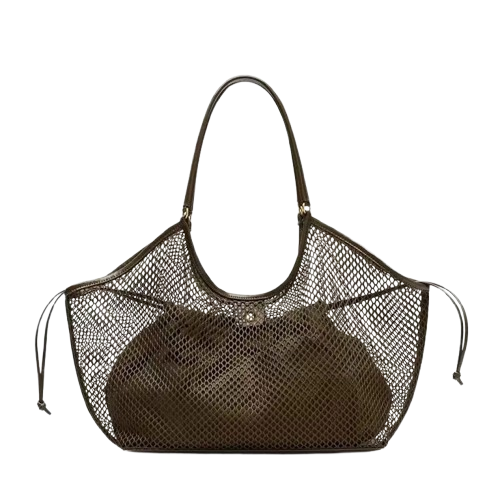 sac de plage en toile marron