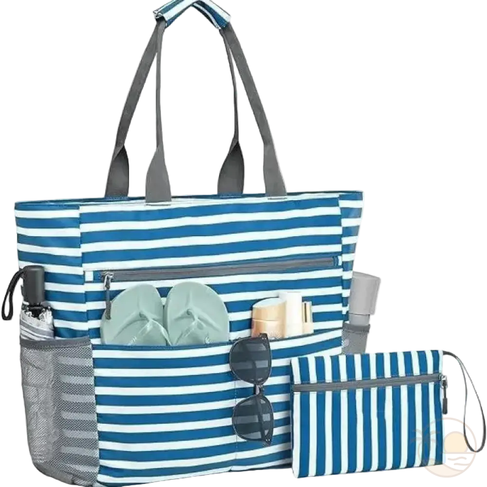 sac de plage impermeable bleu