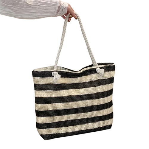 sac de plage noir main