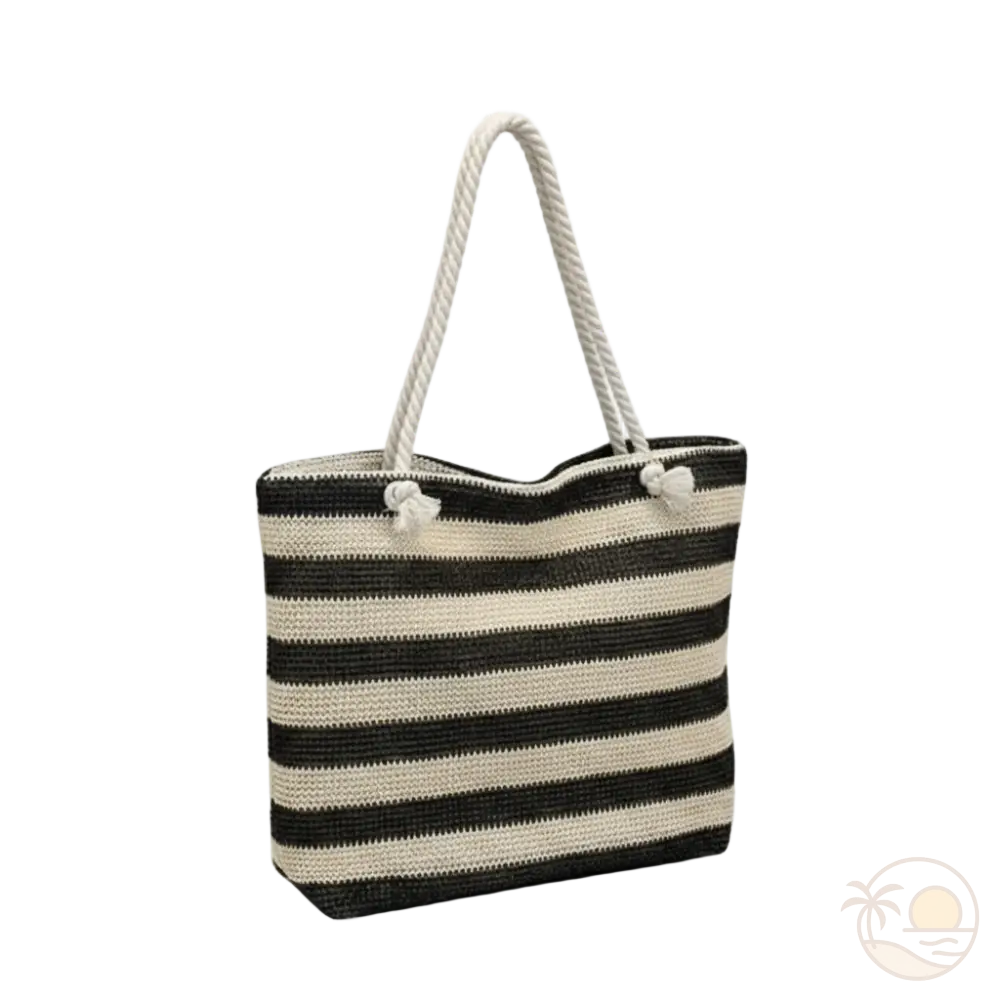 sac de plage noir main