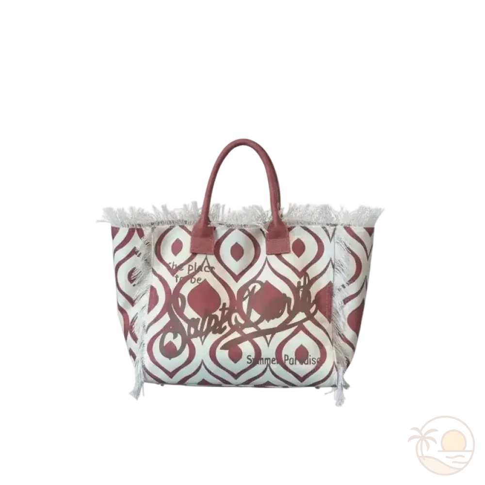 sac de plage saint barth marron