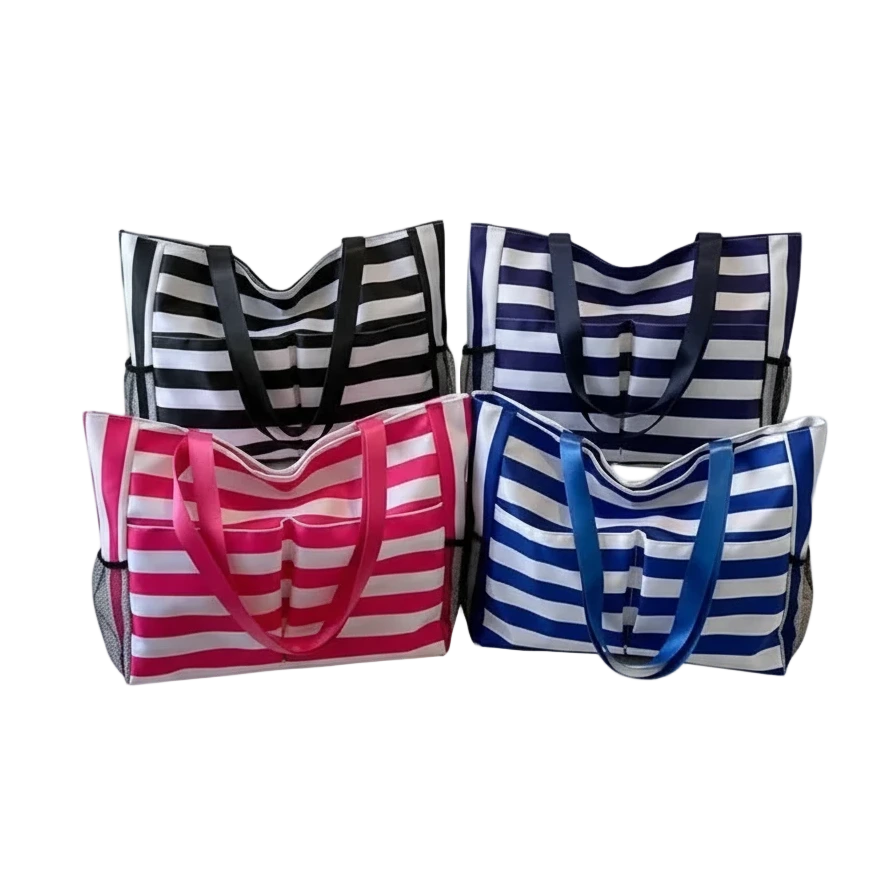 sacs cabas de plage noir bleu marine rose bleu