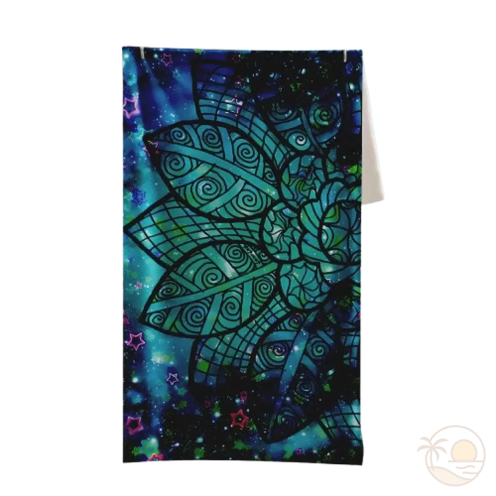 serviette de plage anti sable feuilles etoiles