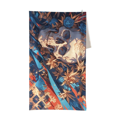 serviette de plage anti sable tete de mort