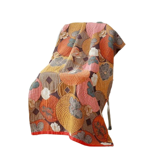 serviette de plage en coton fruits multicolores