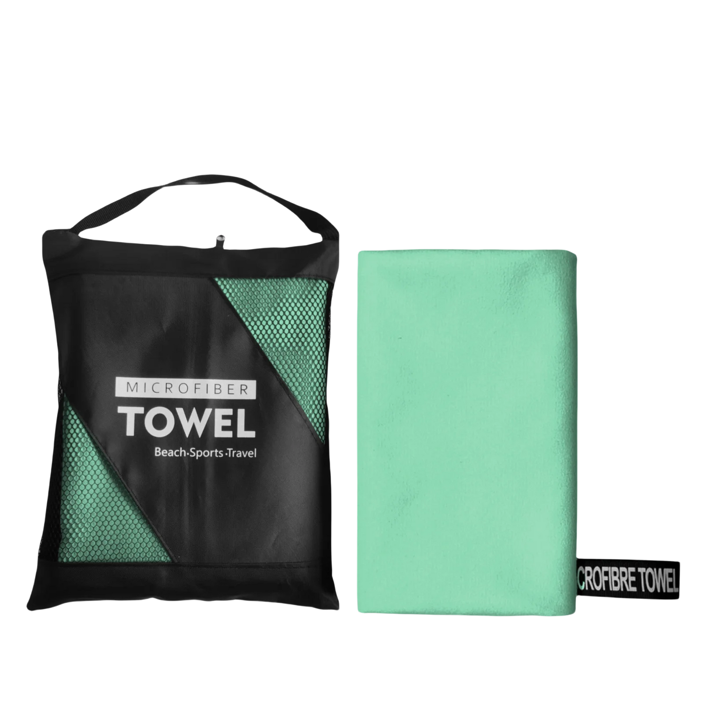 serviette de plage en microfibre vert clair