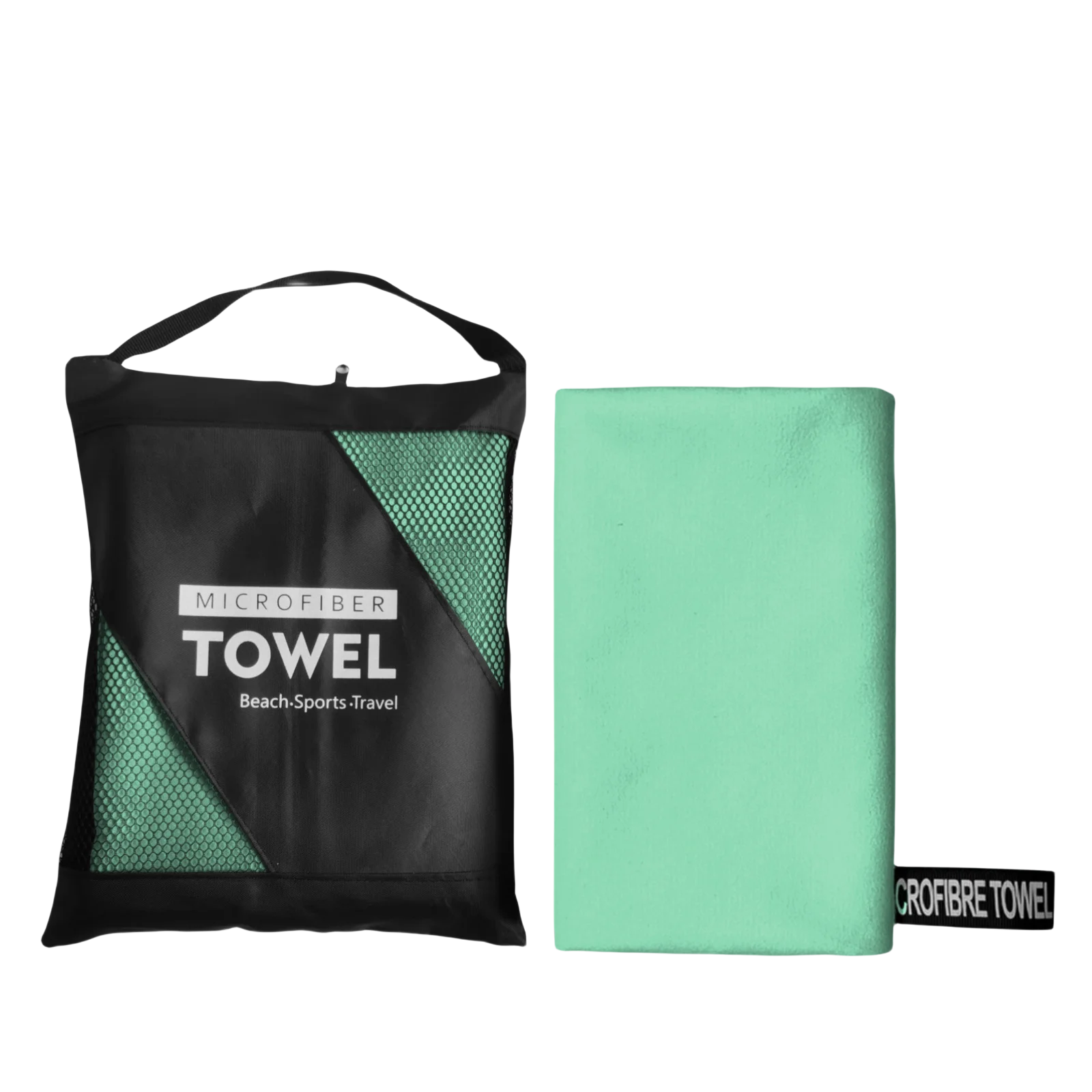 serviette de plage en microfibre vert clair