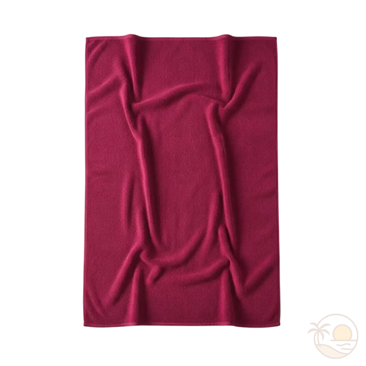 serviette de plage epaisse bordeaux zoom