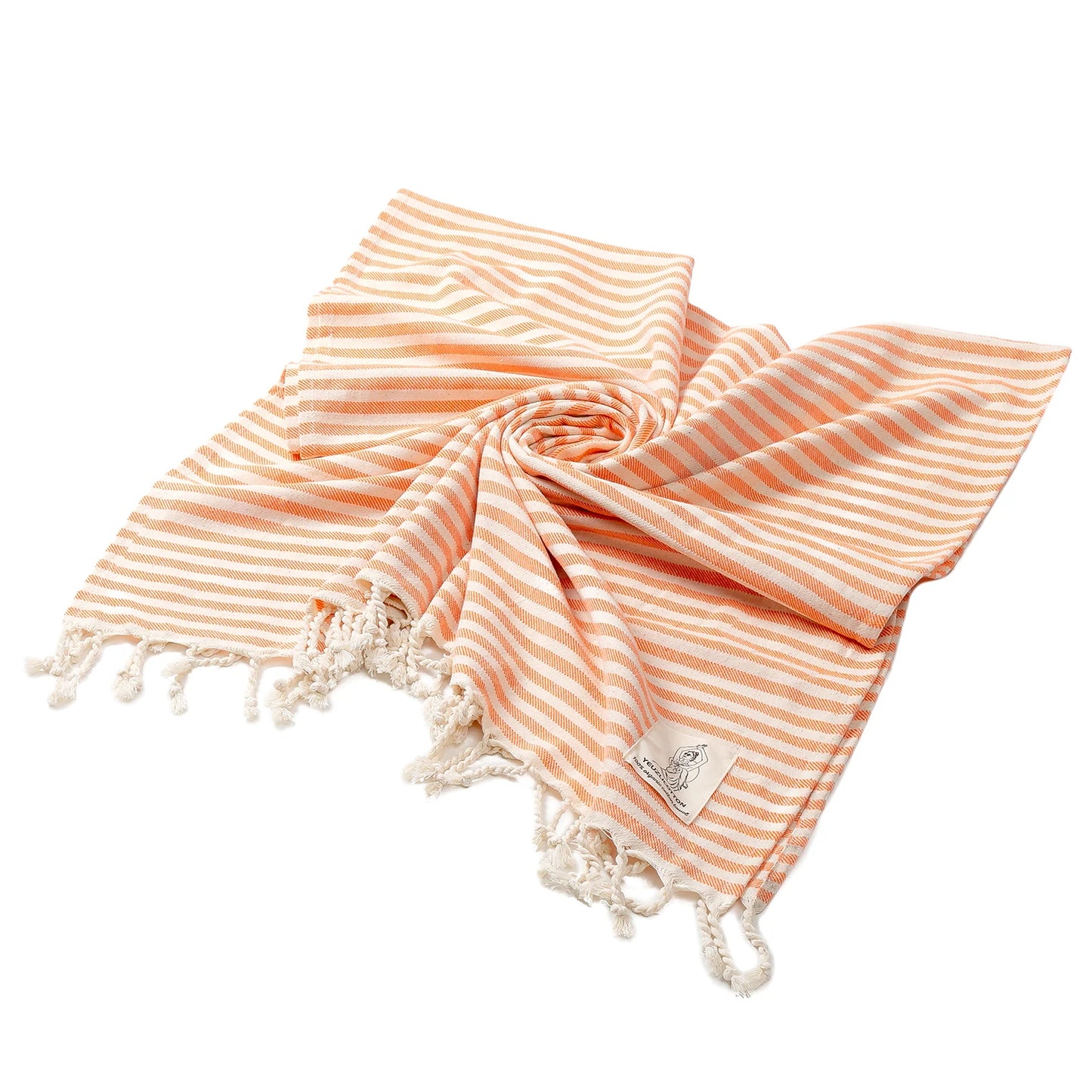 serviette de plage fouta orange