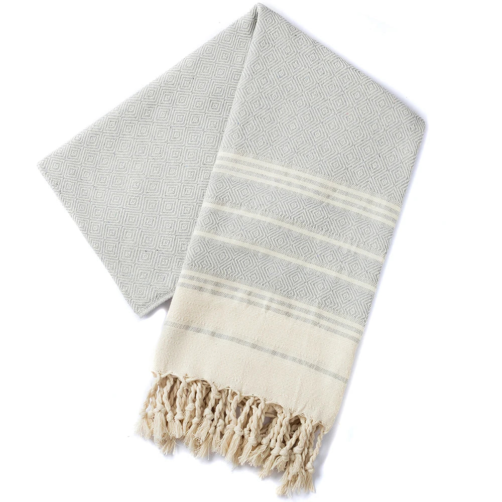 serviette plage fouta gris