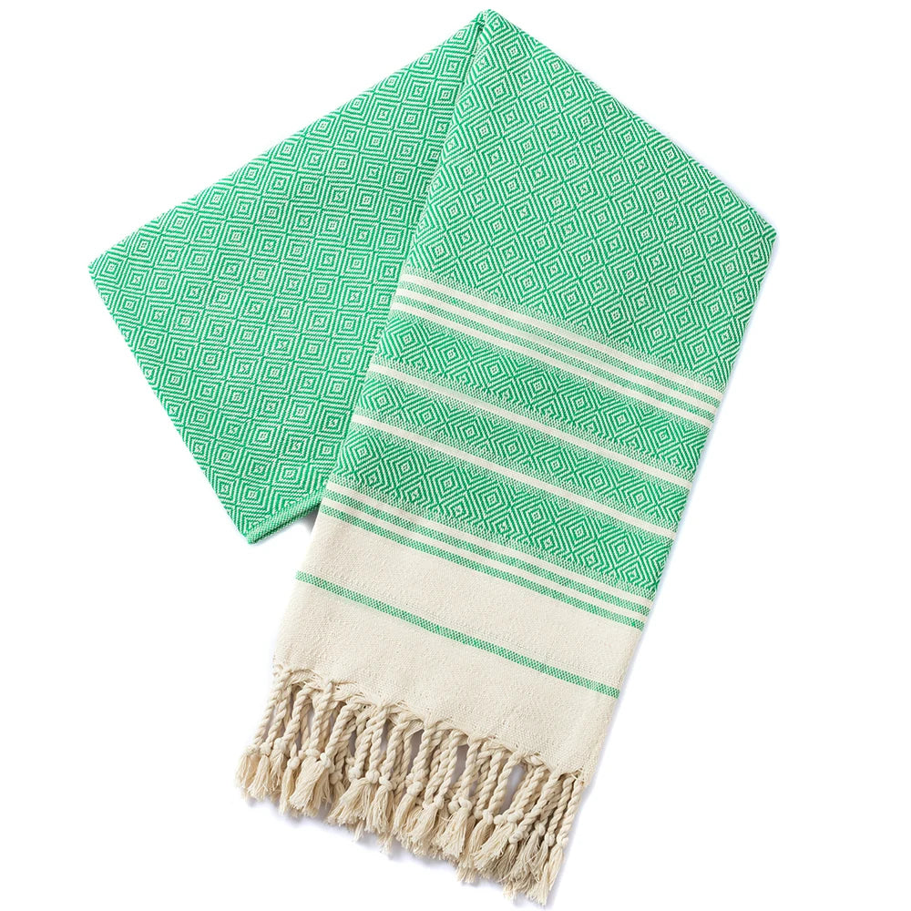 serviette plage fouta vert