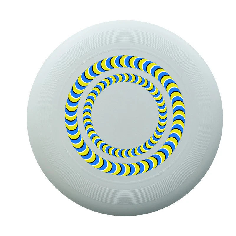 sport ultimate frisbee double spirale jaune bleue