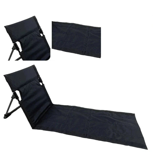 tapis de plage avec dossier noir caractéristiques