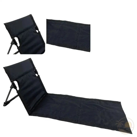 tapis de plage avec dossier noir caractéristiques