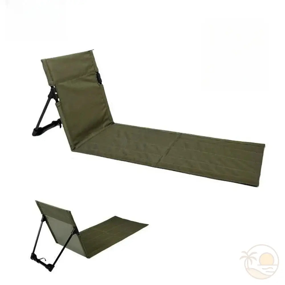 tapis de plage avec dossier vert
