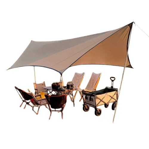 tarp tente de plage ouverte