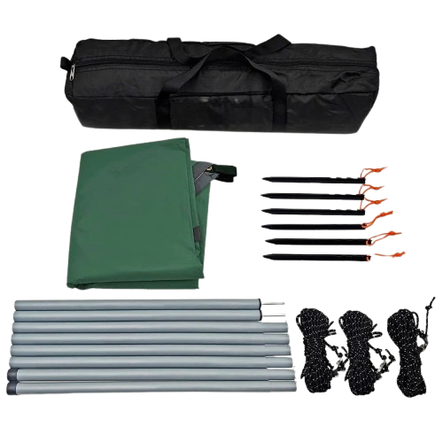 tarp tente de plage vert