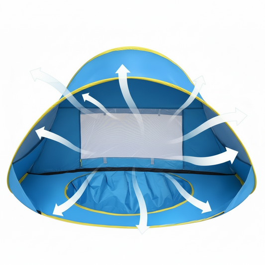 tente de plage bebe aeration