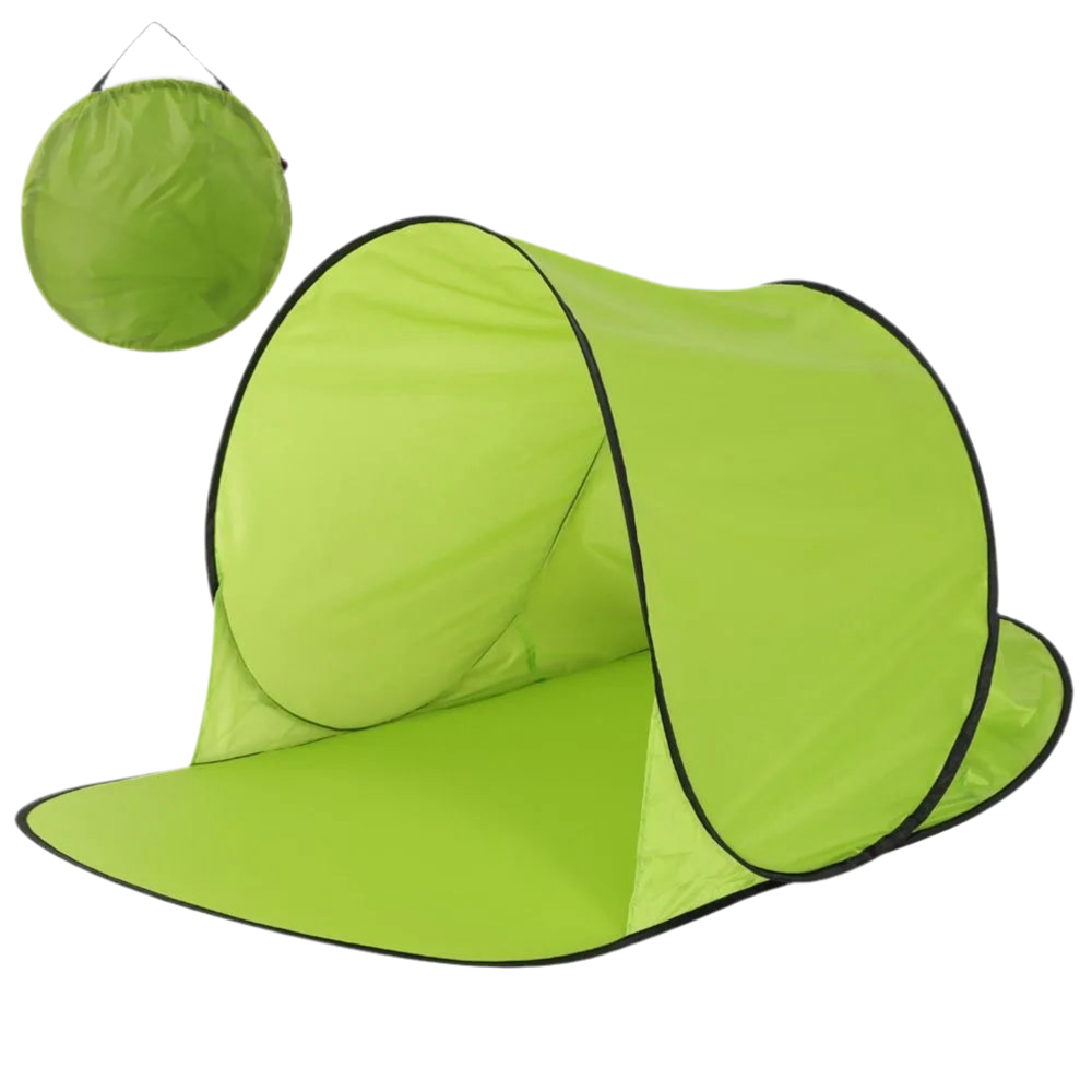 tente de plage pliable verte