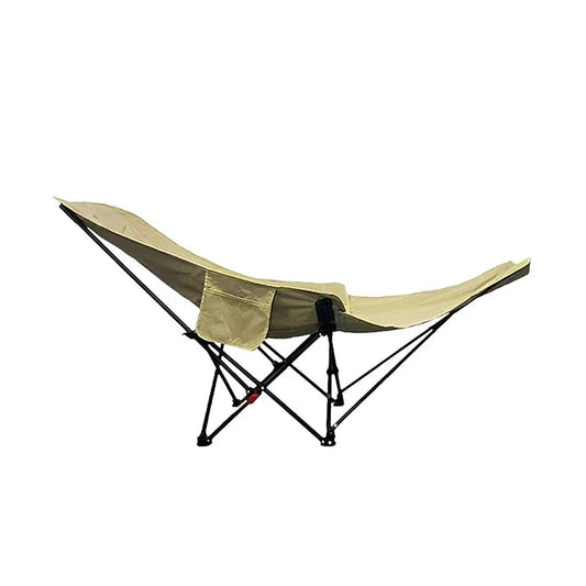 transat de plage pliable beige
