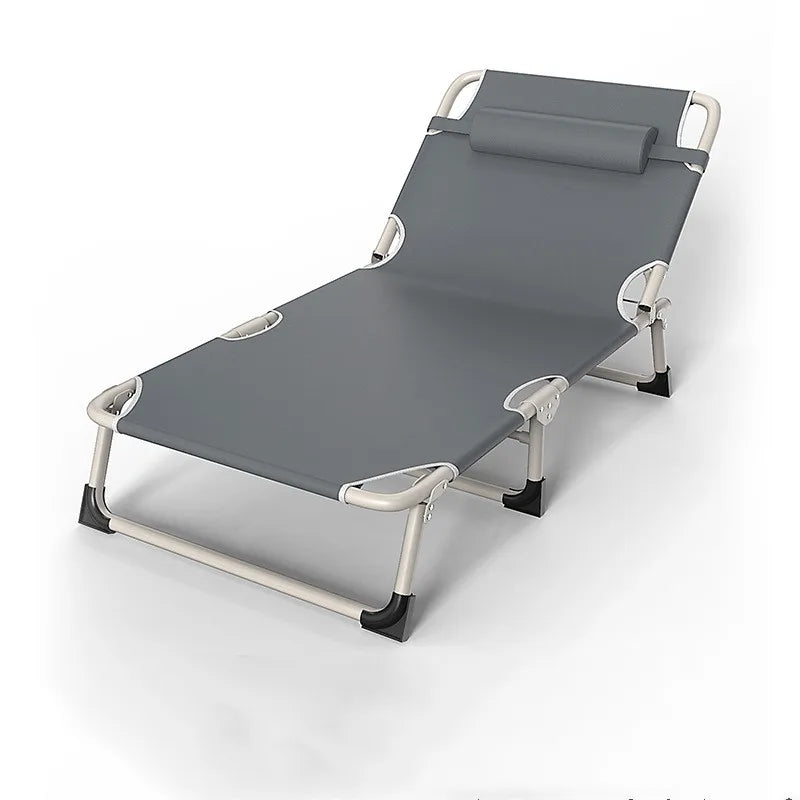 transat de plage pliant gris