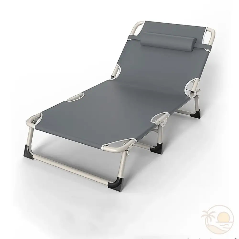 transat de plage pliant gris