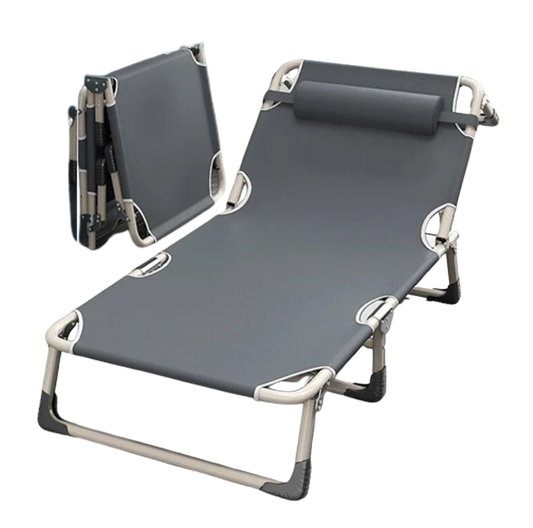 transat de plage pliant ouvert ferme