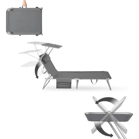 transat de plage plie deplie