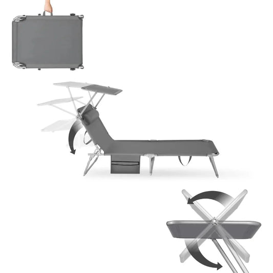 transat de plage plie deplie