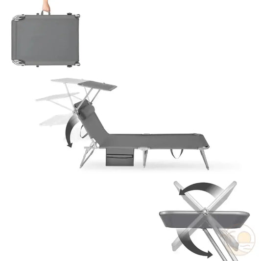 transat de plage plie deplie