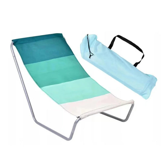 transat de plage ultra leger bleu