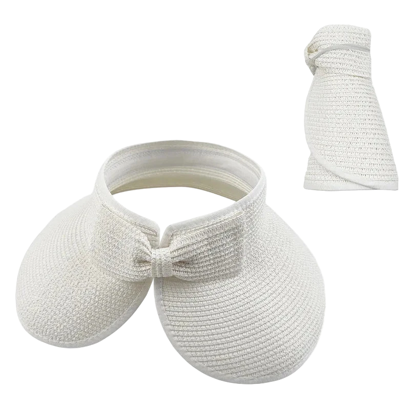 visiere pour femme blanc ouverte pliee