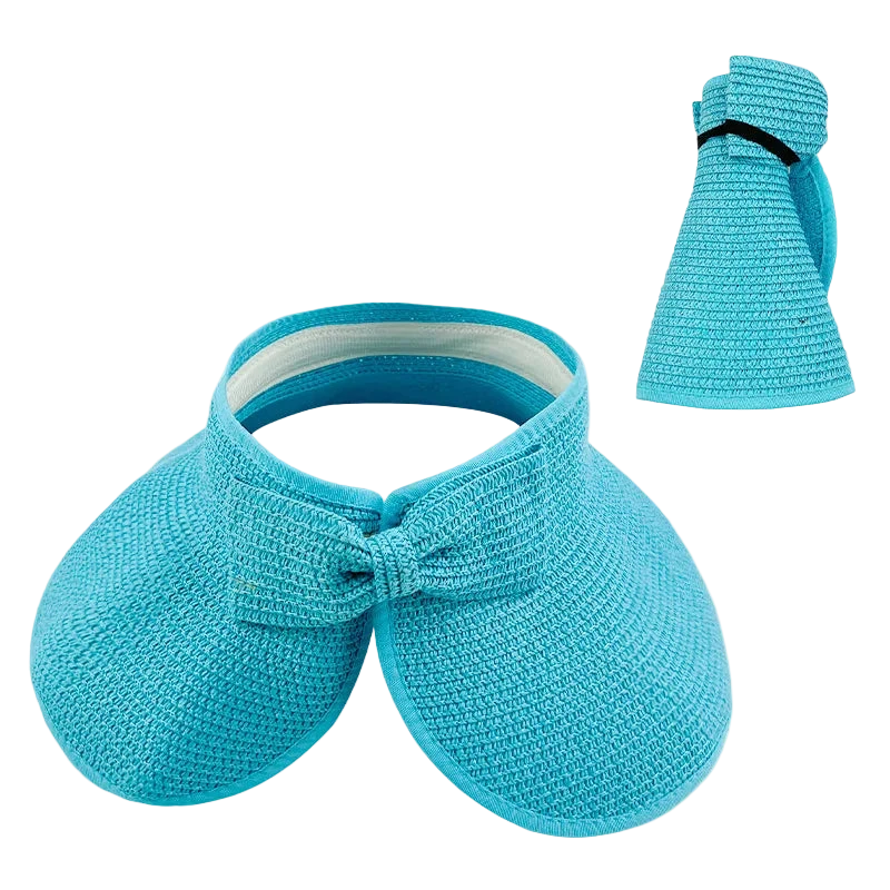 visiere pour femme bleu ouverte pliee