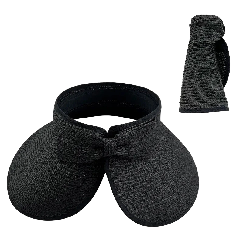 visiere pour femme noir ouverte pliee