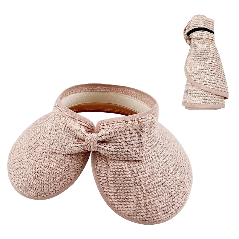 visiere pour femme rose clair ouverte pliee