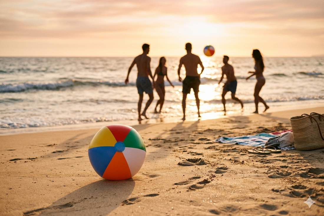 ballon plage classique jeu ete