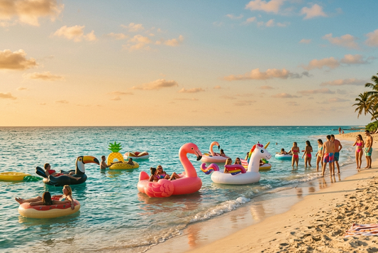 bouee flamant rose bouee toucan bouee licorne bouees gonflables plage sable mer