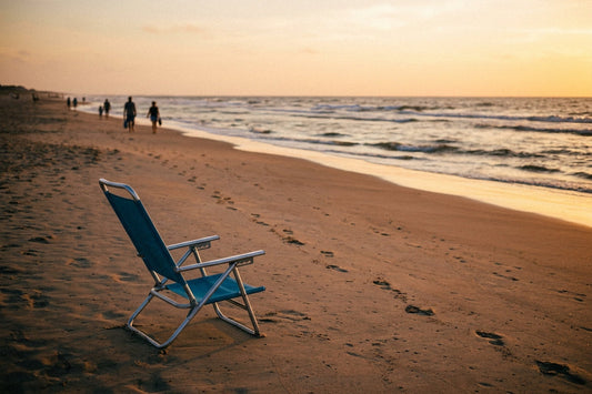 chaise de plage pliante moderne coucher de soleil