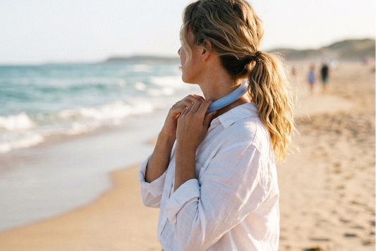 collier rafraichissant nuque plage