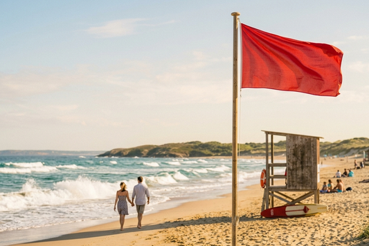 drapeau de plage rouge baignade interdite