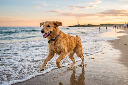 journee plage avec son chien