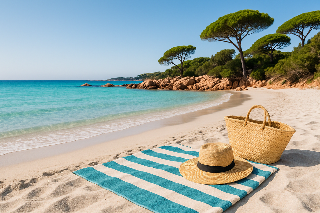 plage de palombaggia serviette de plage