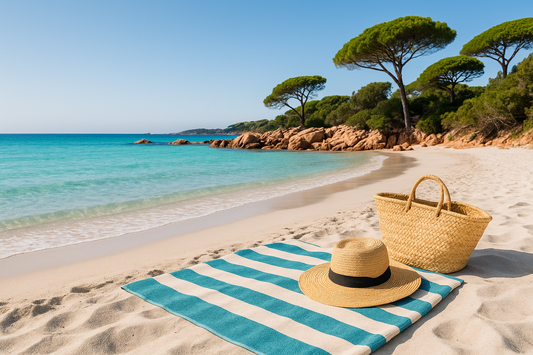 plage de palombaggia serviette de plage
