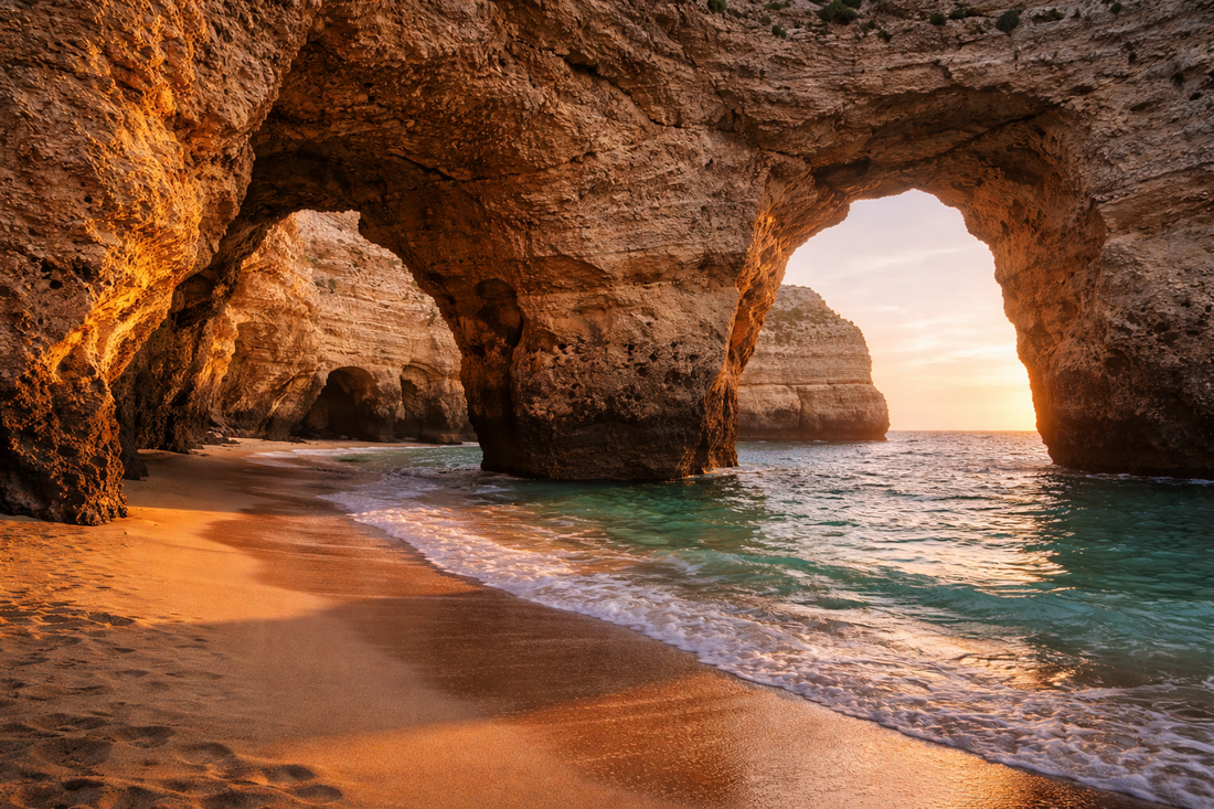 plage falaises arche