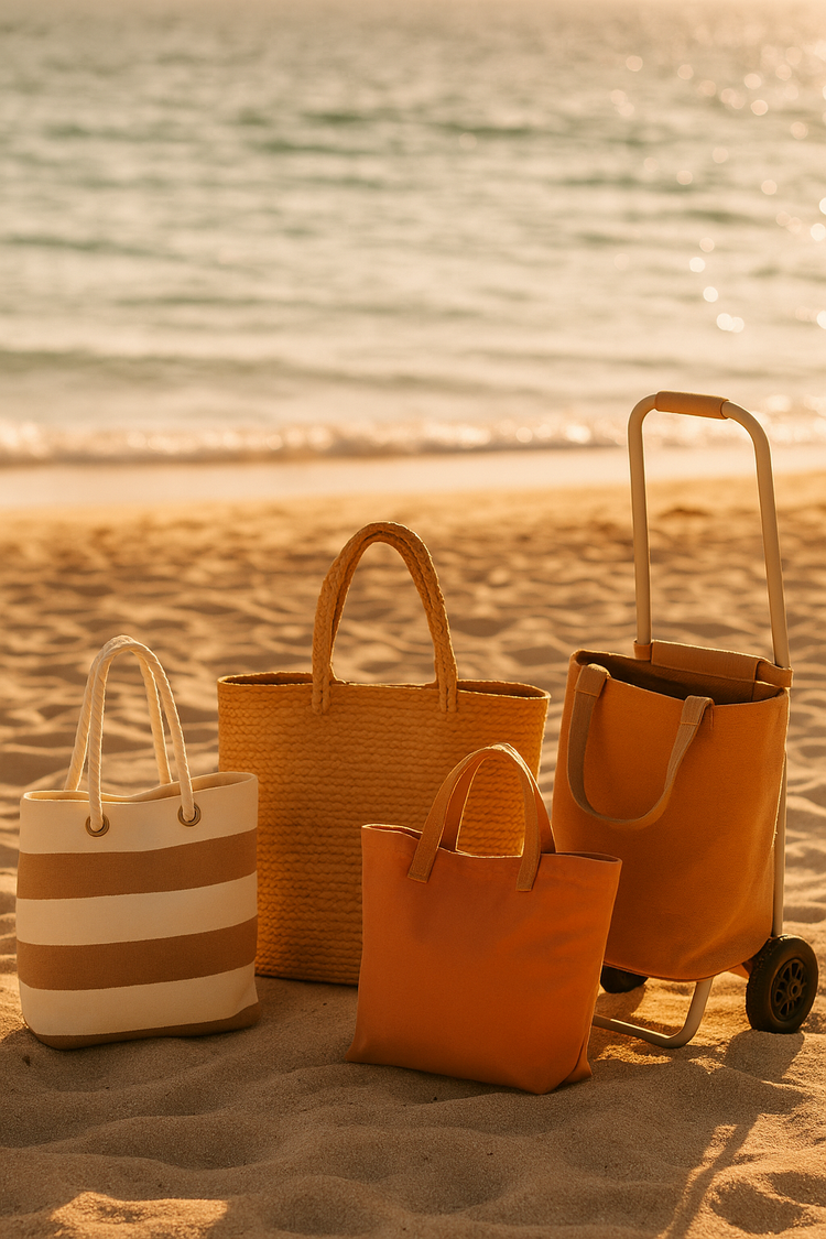 sacs cabas chariot plage