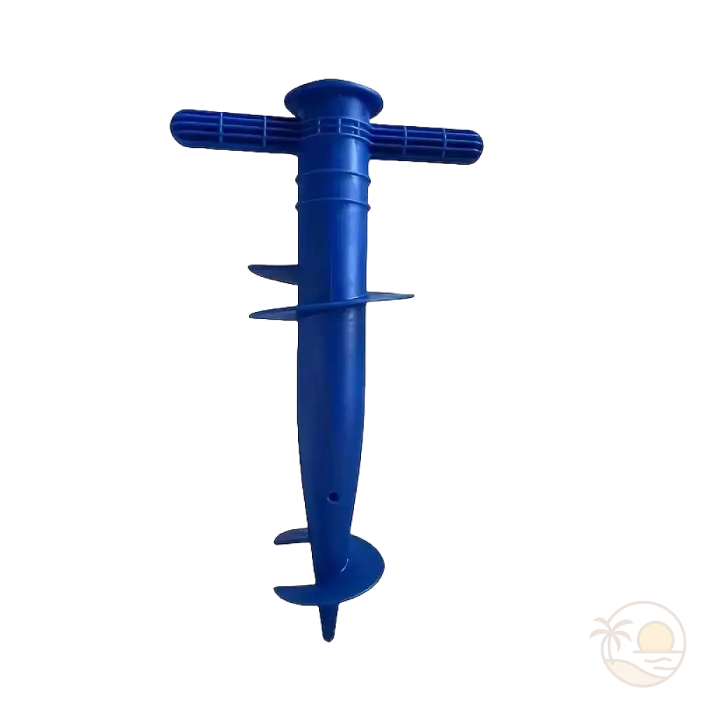 ancrage parasol de plage bleu